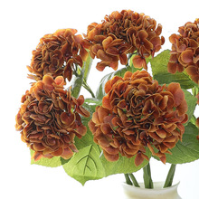 绣球仿真花3D打印胶片手感绣球花婚庆婚礼布置客厅装饰花假花花材