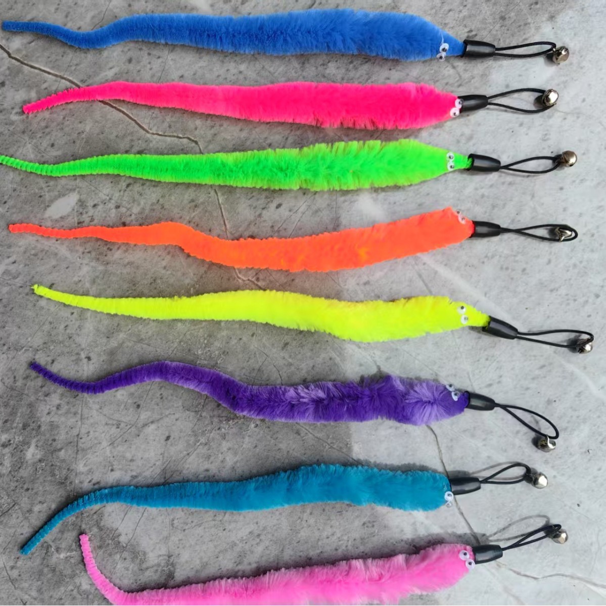 Magia Caterpillar gato boom reemplazo cabeza mascota juguete oruga divertido gato palo reemplazo cabeza magia gusano