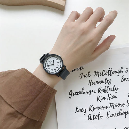 Exam watches Korean version simple trendy large and small student men and women ins college style retro literary couple watch