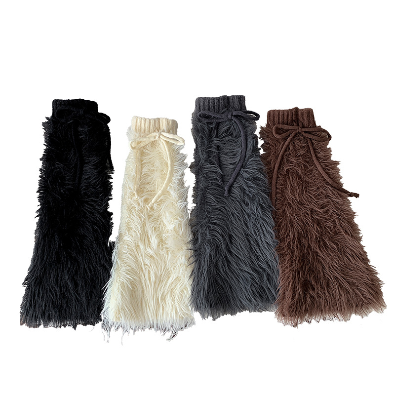 Scaldamuscoli Stivali Moda Calzini di Cotone Donna Autunno e Inverno Spessi Caldi Coprigambe Ins Subculture JK Hot Girl Lungo Tubo Visone Velluto Vitello Coprigambe_voghion.com