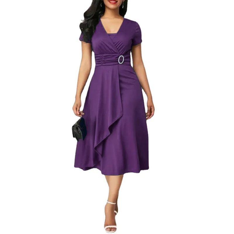 2023 Amazon wish independent station fashion temperament asymmetry big skirt V Neck Dress Party evening dress. 2023 Amazon wish independent station fashion temperament asymmetry big skirt V Neck Dress Party evening dress.