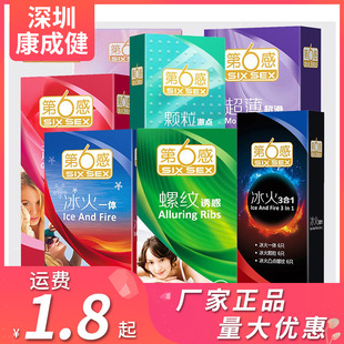 Sixth Sense Condom Physical Delay Pro Ultra-thin Smooth Particle Thread Condom Family Planning Products Wholesale