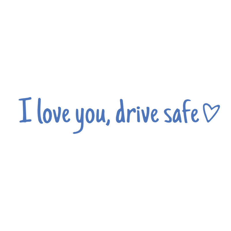 ILY Drive Safe Conducción segura pegatinas de etileno para automóviles para pegatinas decorativas de espejos retrovisores