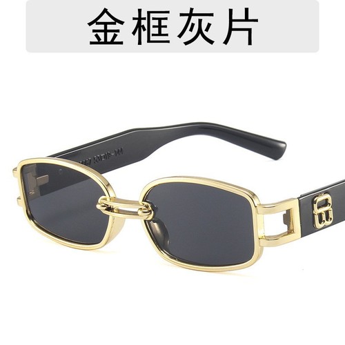 Ins cross-border trendy new style personal small-frame celebrity sunglasses for men and women party and karaoke cool glasses