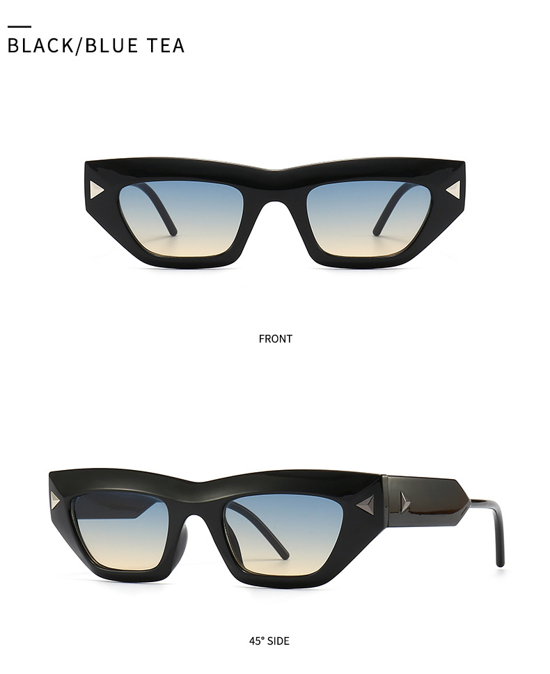 90g Weight Full Frame Glasses Structure Sunglasses Classification UV400 Protection, Resin Lens Material Square Glasses Style Daily Occasion Color Block Pattern Unisex Gender Patchwork Design Fashion Style Fashion Color Block UV400 Protection Resin Square Patchwork Full Frame Women's Sunglasses 8