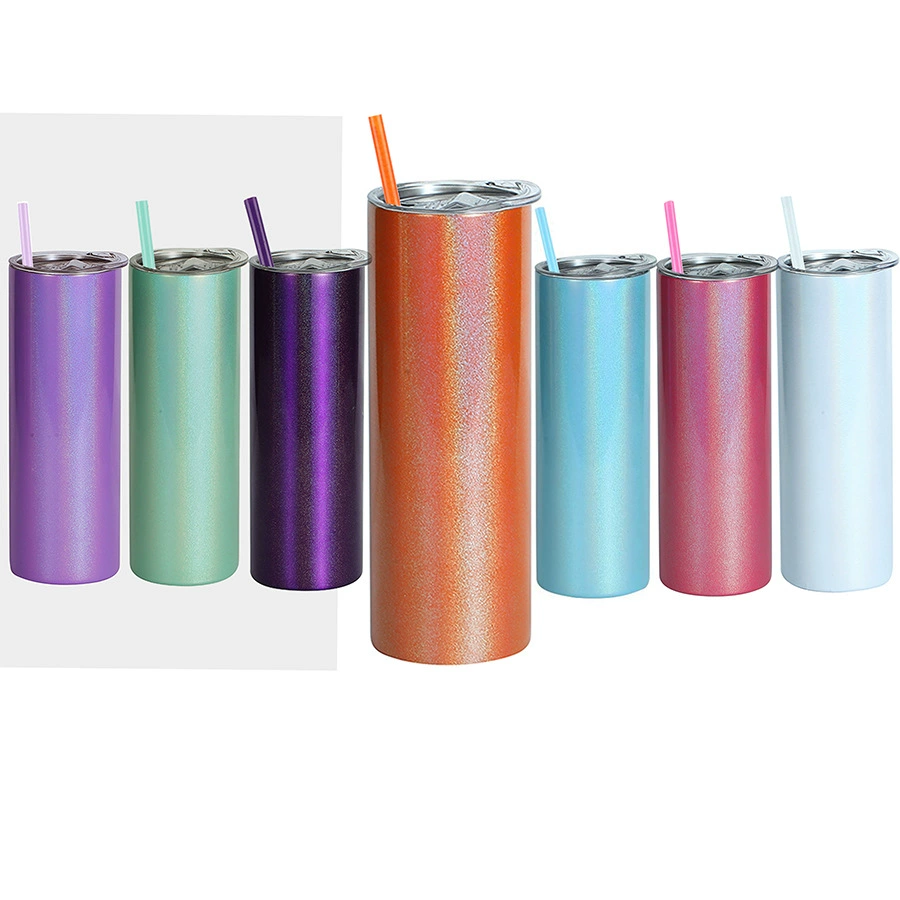 20 унций Радуга краска прямой соломы Кубок автомобиля Кубок сублимации покрытием из нержавеющей стали двухслойный вакуум прямой Кубок изоляции