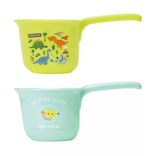 Japan imported skater plastic dinosaur Pikachu pattern baby children bath water ladle water ladle