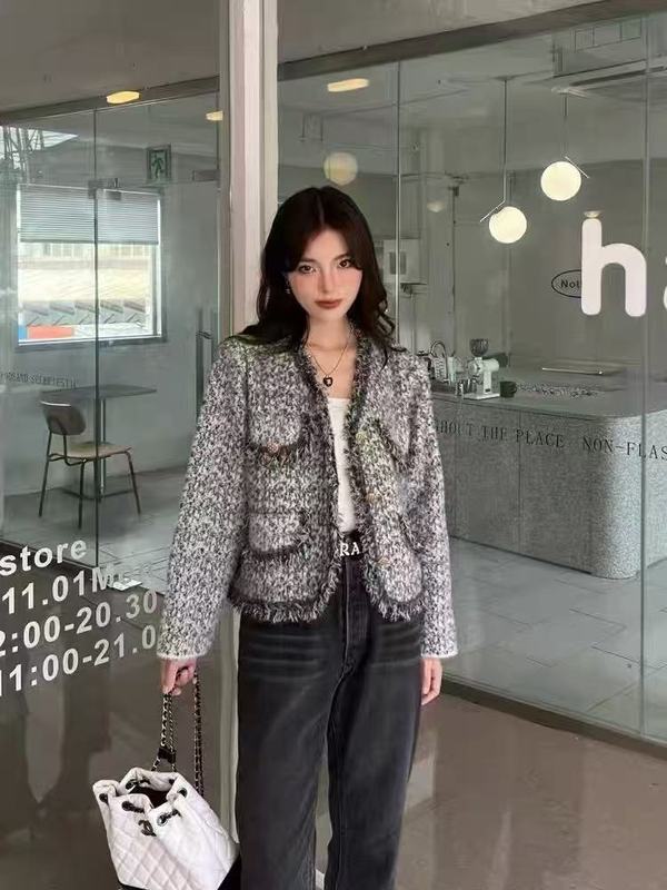 秋冬时尚撞色条纹棒球领拉链开衫毛衣女时尚通勤长袖针织衫外套|undefined