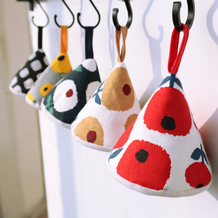 Pot cap Japanese-style Triangle pot cap kitchen fabric insulation pot handle cover casserole iron pot earmuffs enamel pot insulation cover