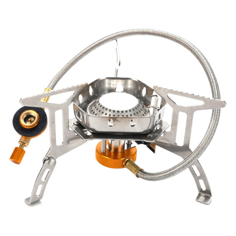 Outdoor Stove Amazon Hot Selling Split Windproof Stove with Electronic Fire Camping Picnic Convenient Stove