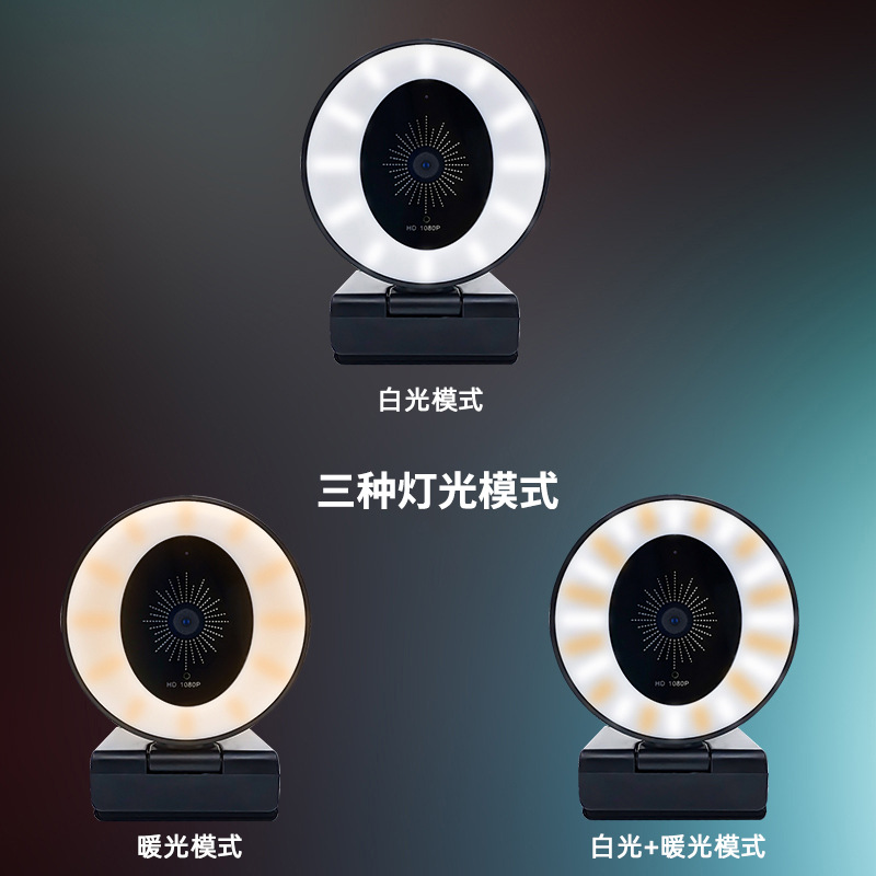 USB cámara de computadora en vivo Cámara HD cabeza de escritorio red Clase ancla de escritorio videoconferencia sin conductor