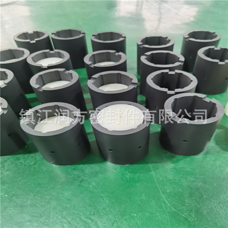 聚四氟乙烯PTFE碳纤维轴套 轴承  钻孔 车内槽 内孔 铣槽