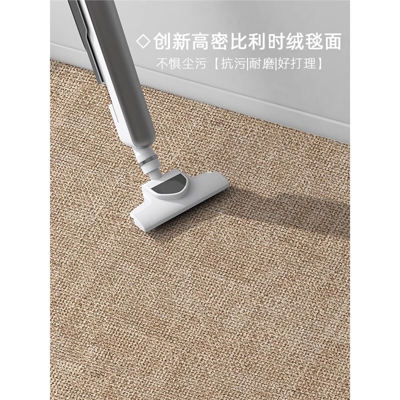 简约麻系圆形客厅地毯卧室衣帽间踩脚毯吸尘垫子房间转椅防滑地垫|undefined