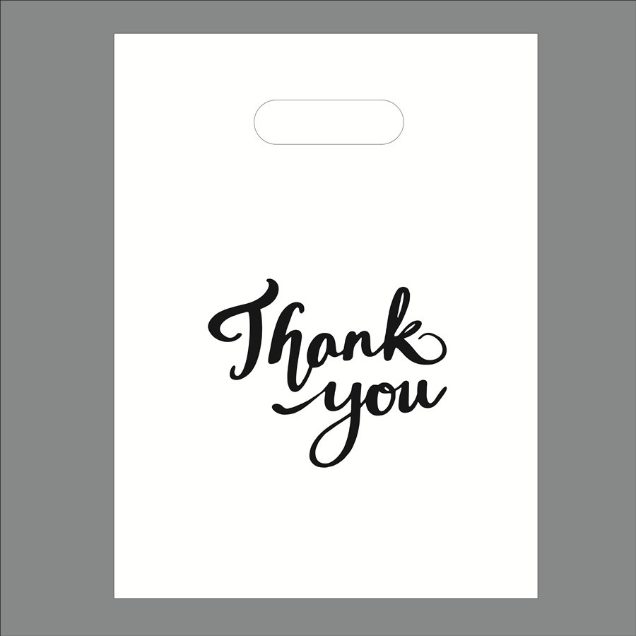 White Thankyou; 20*25CM/100 pieces; default size