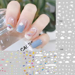 New Style Nail Sticker Mixed Batch Clouds/Stars Hearts/Rainbow Nail Sticker Cute Nail Accessory Decal