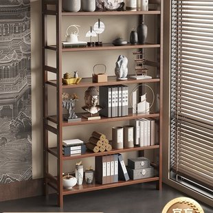 Solid Wood Chinese-Style Tea Set Storage Rack, Tea Ornament Display Shelf, Tea Cabinet, Small Tea Room Storage Cabinet