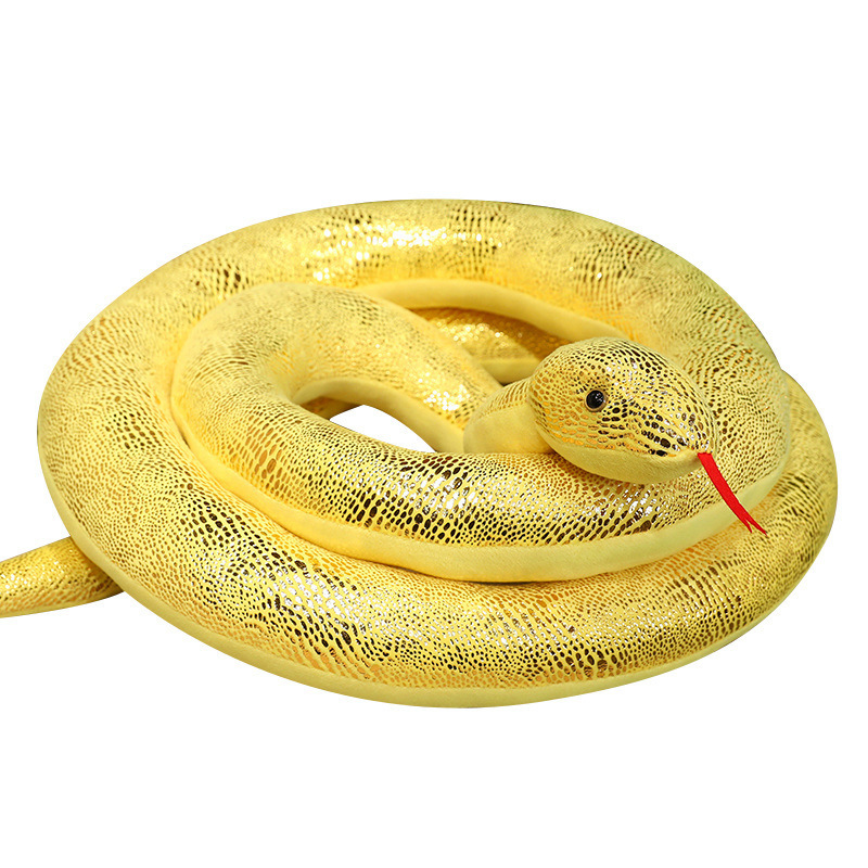 Simulación de peluche pitón toda la persona extraña dibujos animados gran juguete de peluche serpiente nuevo animal de simulación gran muñeca serpiente