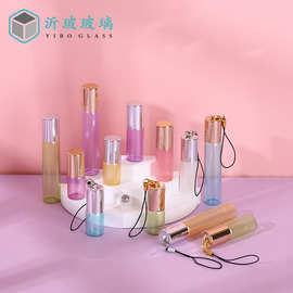 跨境现货3ml5ml10ml珠光色滚珠瓶玻璃走珠瓶彩色精油瓶香水分装瓶