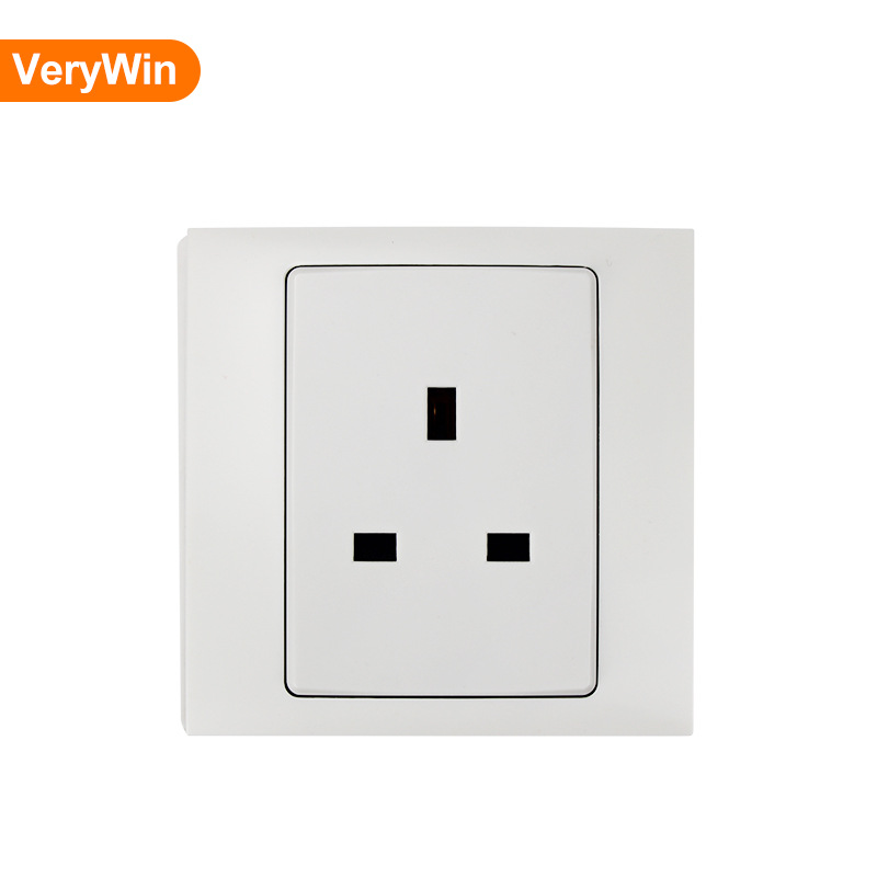 供应86型墙壁开关插座面板批发 暗装家用13A插座