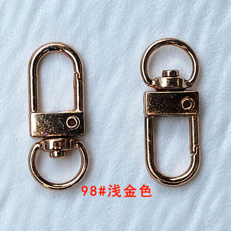 烤漆三分小门扣彩色钥匙扣饰品配件U形弹簧扣挂扣现货糖果色8字扣|undefined