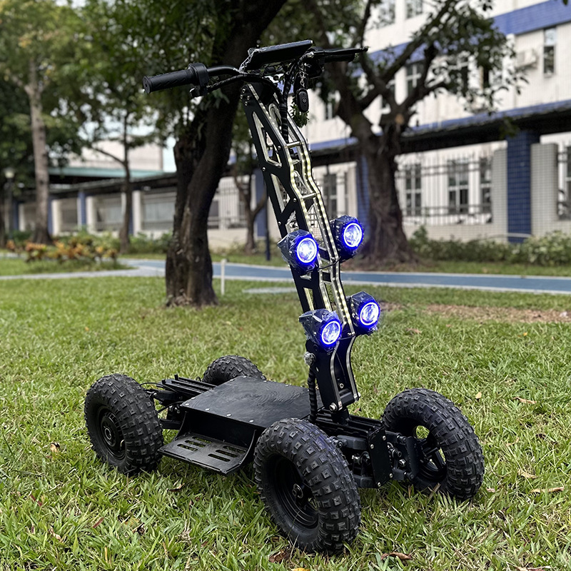 MIA13 pulgadas cuatro ruedas scooter eléctrico de alta velocidad doble tracción cuatro tracción vehículo todoterreno al aire libre vehículo de patrulla militar y policial plegable