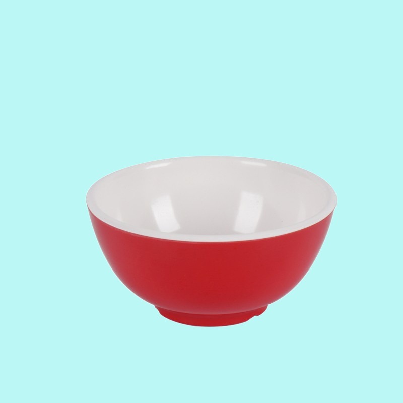 Plastic two-color soup bowl for commercial use