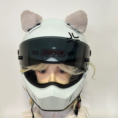 Motosiklet dəbilqələri: Belle Cat Ear Helmet - three-dimensional-cat-ears-grey