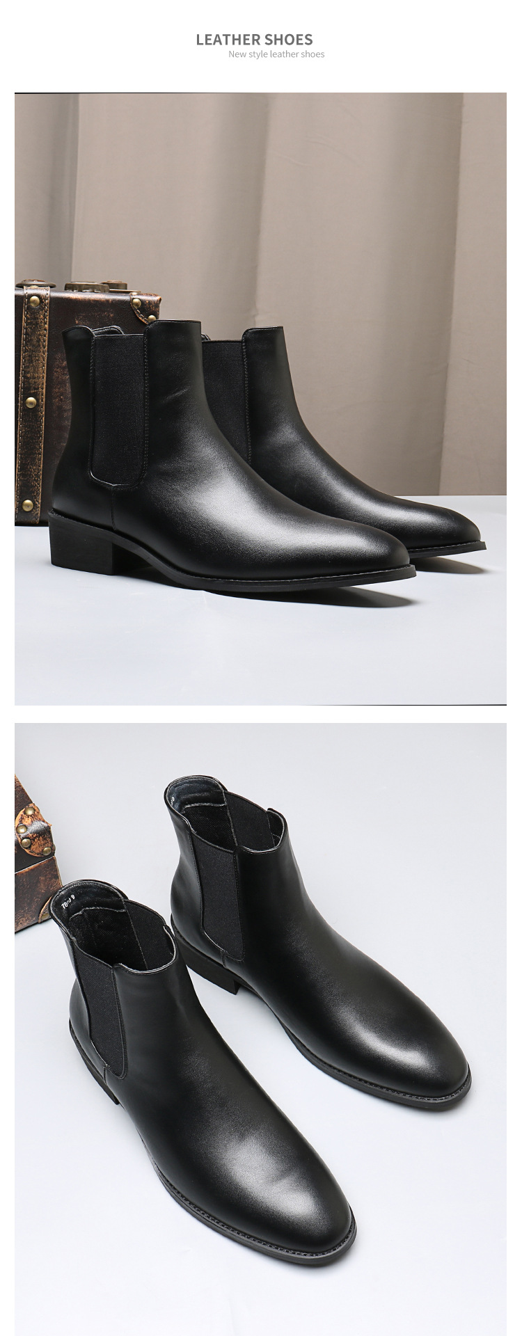 Stivali da uomo alla moda, stivali a metà tubo autunno e inverno_voghion.com