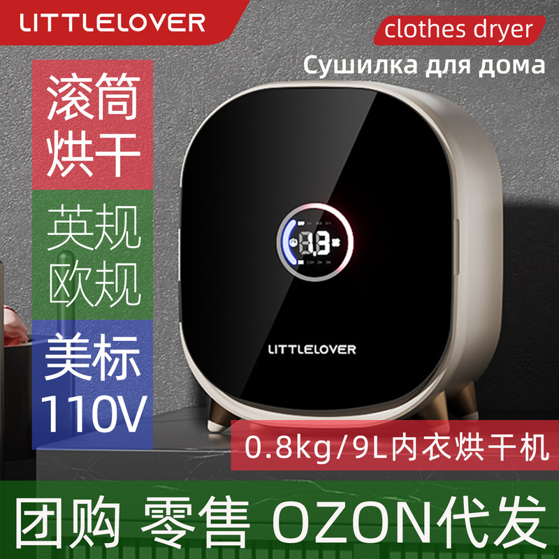 0.8kg British/European Standard 110V Smart Mini Baby Clothes Underwear Home Small Tumble Dryer for Drying Clothes