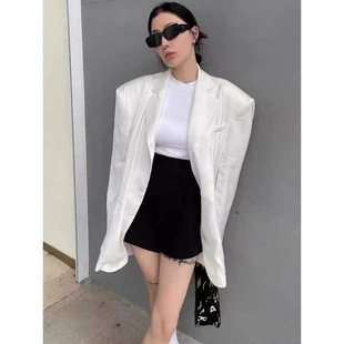 Thin Shoulder Pad Suit Jacket Women's 2024 Early Spring New Design Sense Loose Casual Sun Protection Top for Women