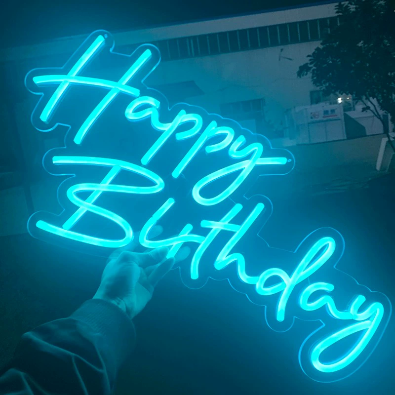 Neon light hand-held fan sign for celebrity concert fans' support light sign ins glowing birthday LED sign