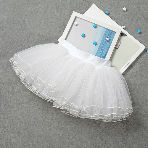 Children's dance skirt, girls' ballet skirt, half skirt, puffy skirt, white mesh short skirt, dancing skirt for girls