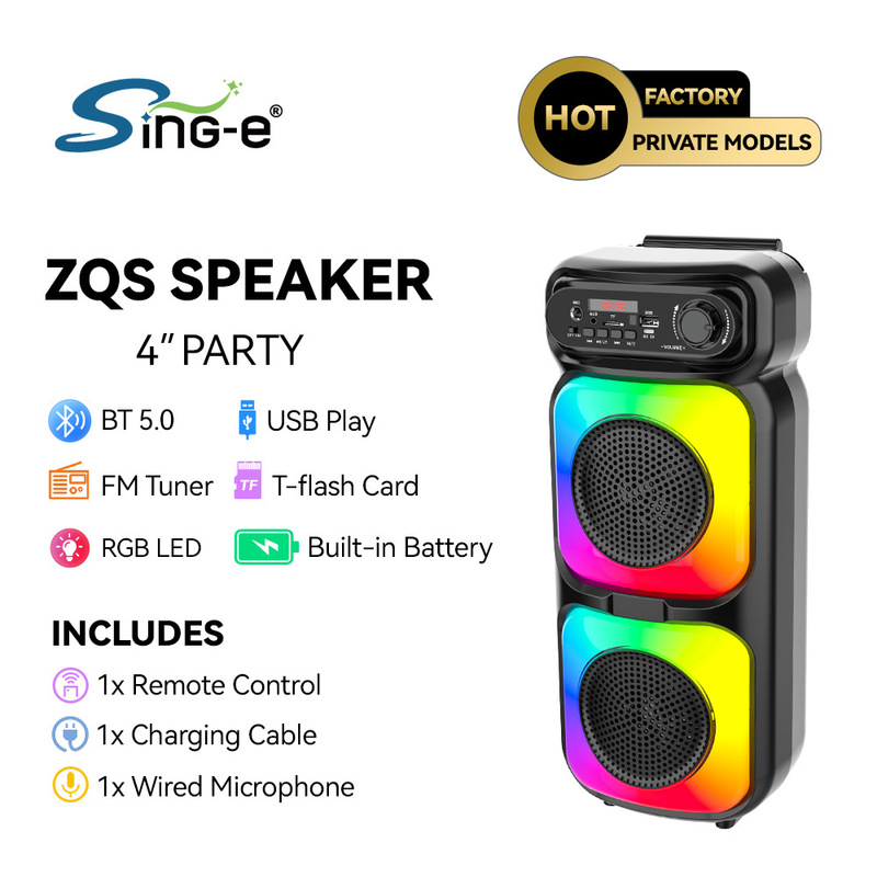 Sing-e ZQS4273M ポータブルワイヤレススピーカースクエアダンス大音量便利な屋外 Bluetooth 充電サウンド|undefined