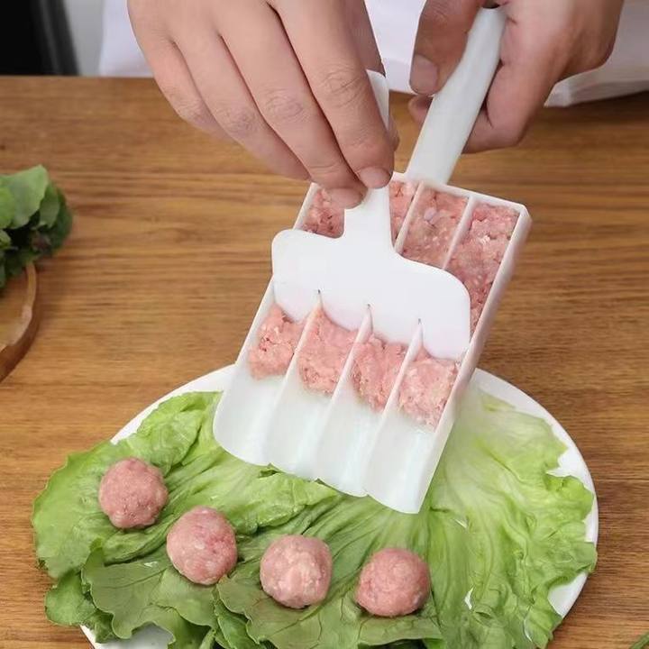 クリエイティブキッチン四連肉丸製作器魚丸肉団子金型三連海老滑器肉餡料理器団子|undefined