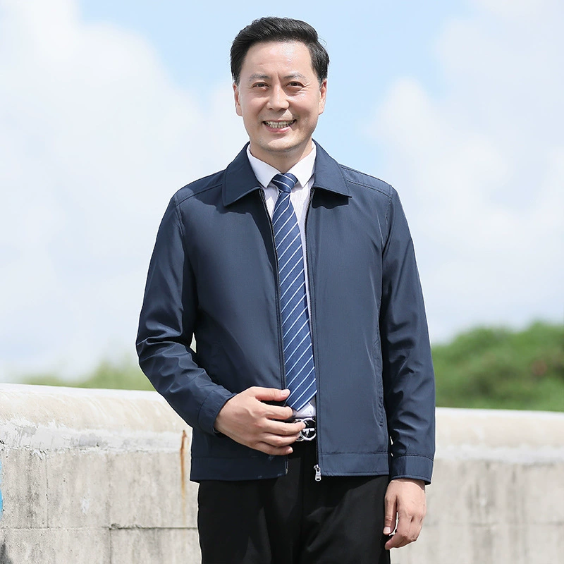 Куртка Мужское пальто Осеннее Новое деловое повседневное короткое пальто с лацканами Костюм Мао Куртка для папы Партия