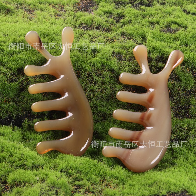 卸売り天然牛角櫛頭部マッサージ器鼻を剃る全身共通マッサージ櫛頭皮経絡五歯櫛|undefined