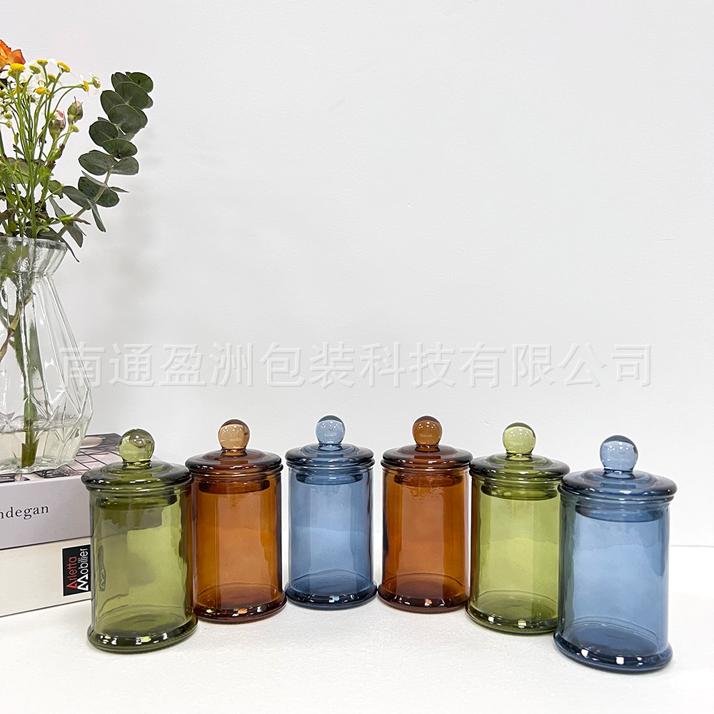 150ML彩色玻璃装茶叶罐便携式家用密封罐简约防潮茶桶玻璃储物罐