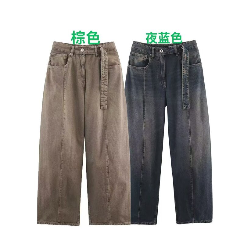 Taop&Za Women's Clothing 2026 Spring New American Retro Loose Barrel-Shaped Low-Waist Jeans 5575251 Taop&Za Women's Clothing 2026 Spring New American Retro Loose Barrel-Shaped Low-Waist Jeans 5575251