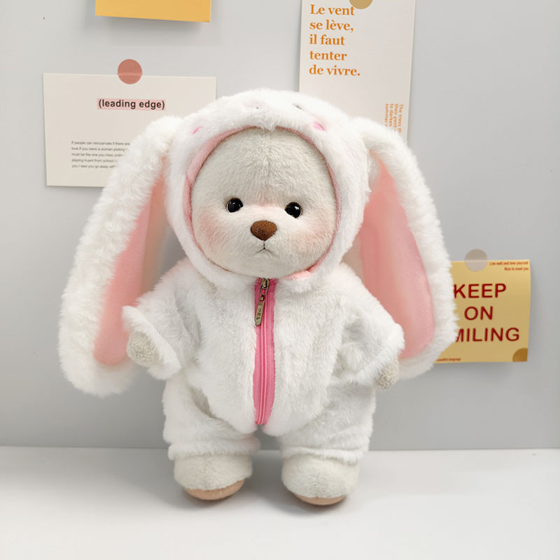 Macacão coelhinho branco / Fantasia de Lena Bear 30CM (apenas fantasia vendida
