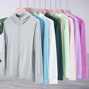 2022 Men's and Women's Thin Ice Silk Sun Protection Clothing Thin Breathable Anti-Uv Outdoor Sun Protection Clothing Men's Printable