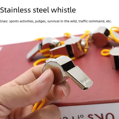 Referee whistle metal whistle stainless steel Whistle Sports Whistle Sports supplies free lanyard wholesale