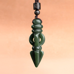 Natural Hetian Jade magic pestle ink jade pendant high-end atmosphere men's pendant jewelry Sihui jade wholesale