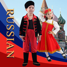 俄罗斯男孩名族服饰 欧美儿童男童cosplay派对话剧舞台演出服装