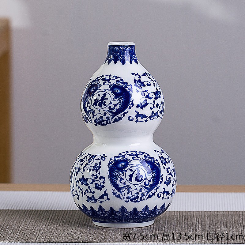 Vaso de escritorio de cerámica de porcelana pequeña boca mini hidroponía de flores retrógradas botellas de flores de porcelana