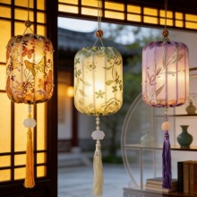 严选宋锦手工diy葫芦灯笼儿童手提发光灯笼古风中秋团建活动材料