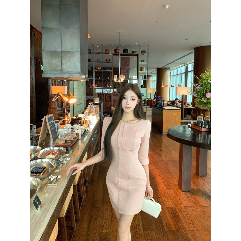 Yikaide "Elegant Like You" Pink Chic Dress for Women, Summer Tight-Fitting Bodycon Dress with Slim Waist and Slimming Effect Yikaide "Elegant Like You" Pink Chic Dress for Women, Summer Tight-Fitting Bodycon Dress with Slim Waist and Slimming Effect