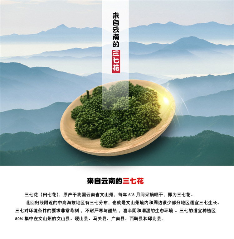 Panax Notoginseng Flower Tea San Qi Hua Dried TCM Herbal Tea 500g Loose Blooms for Daily Infusion key features