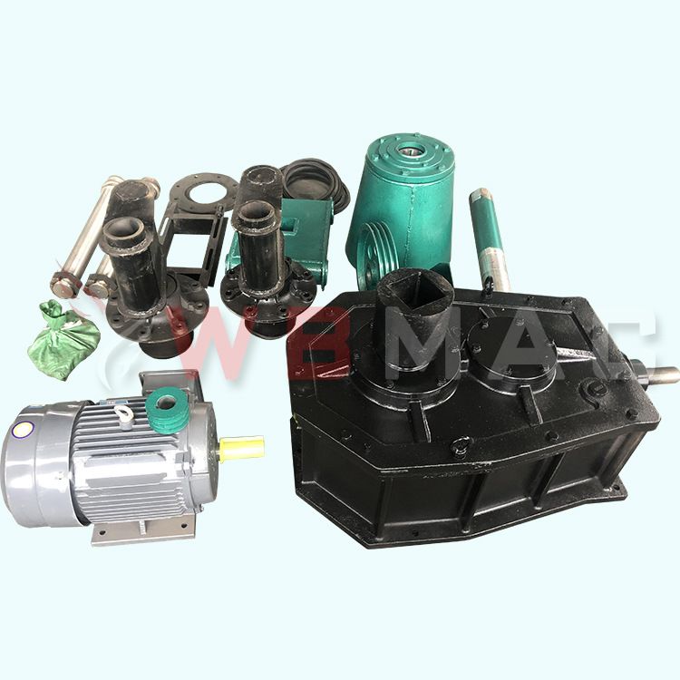 万铂机械厂整套碾金机易损件湿碾机配件大轴葫芦头减速机光轴批发