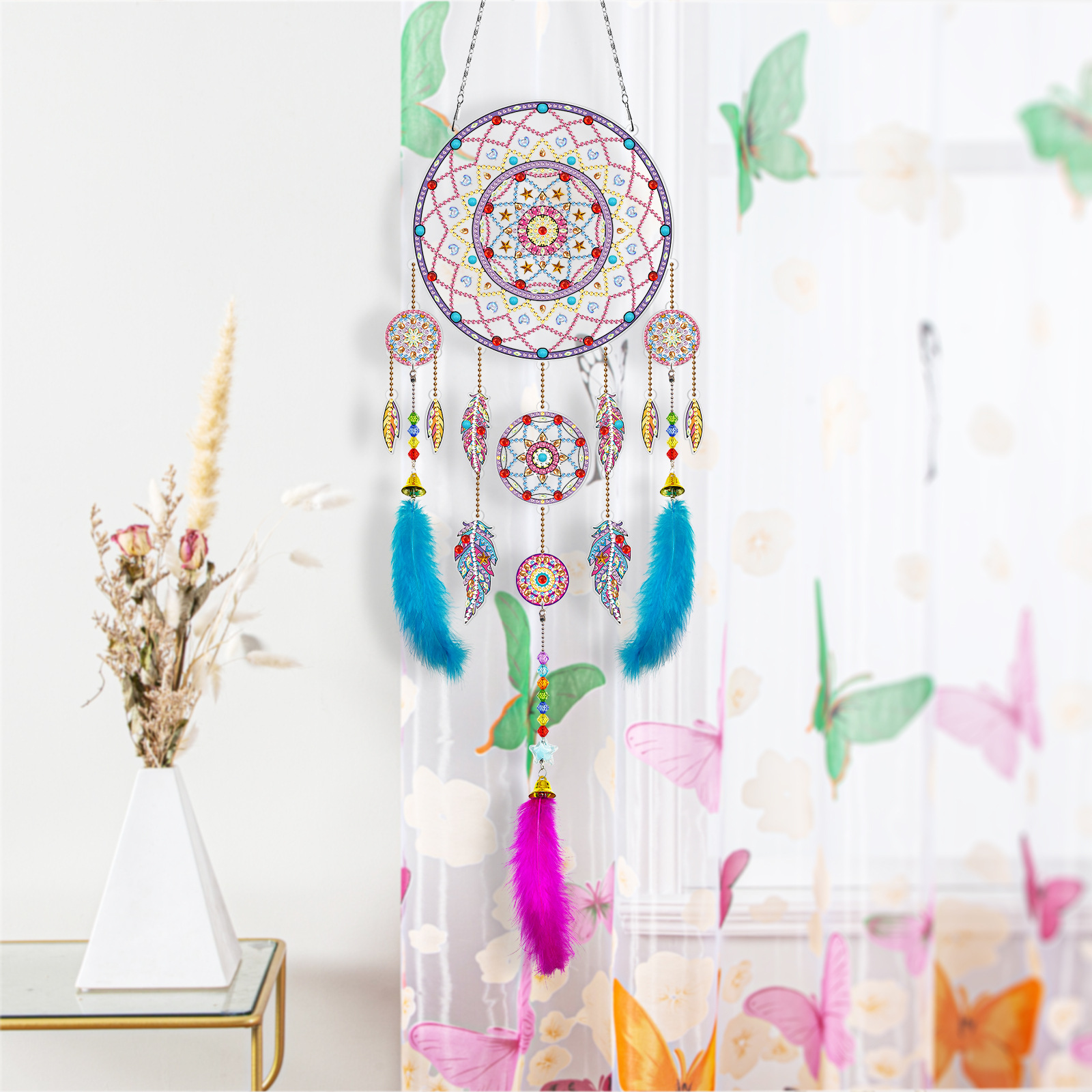 Diamante pintura perimetral DIY Dreamcatcher 5D pintura de diamante artesanía sala de estar pintura decoración de perforación bordado se puede distribuir