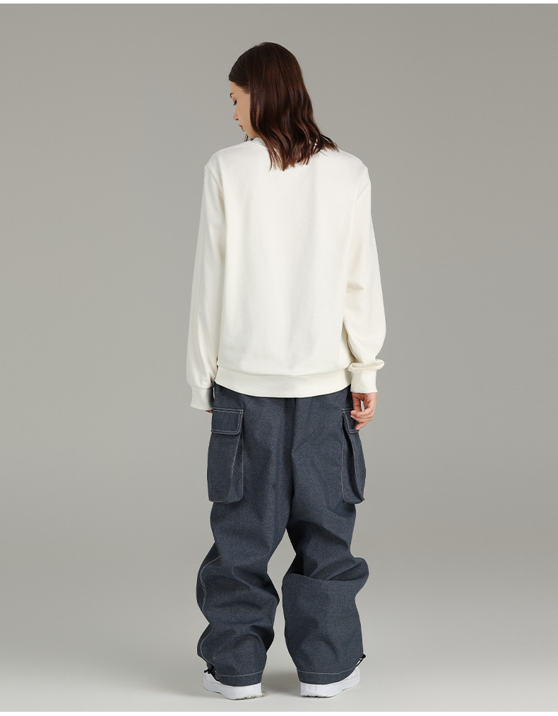 スノーボード デニム パンツ メンズ 暖かい厚手スキー デニムパンツ